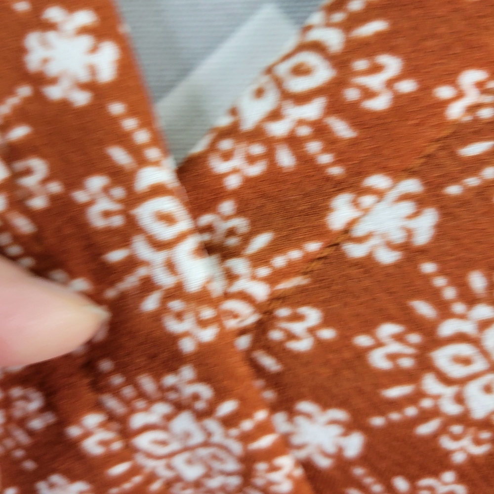 Lark +Grey Faux Wrap V Neck Dress Pleated Skirt Burnt Orange Dress Size XL - Picture 3 of 8